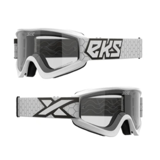 EKS GOGGLES FLAT OUT CLEAR WHITE 35-067-60450