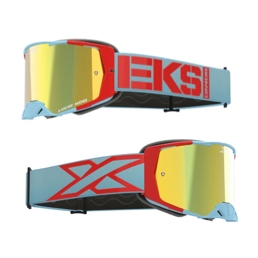 EKS GOGGLES LUCID CALIBER LIGHT BLUE RED GOLD 35-067-12035