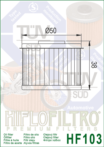 HifloFiltro oil filter HF103_2