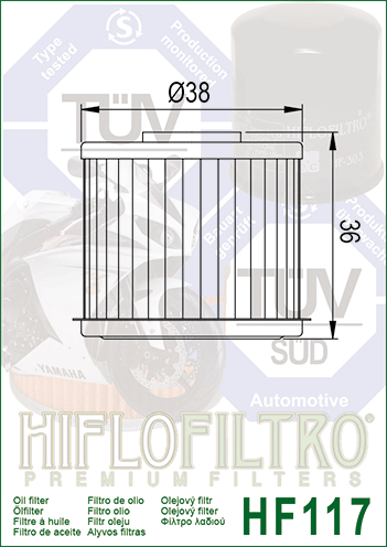 HifloFiltro oil filter HF117_2