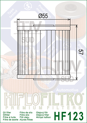 HifloFiltro oil filter HF123_2