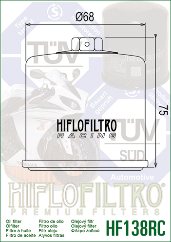 HifloFiltro oil filter HF138RC_2