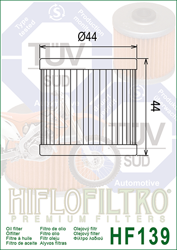 HifloFiltro oil filter HF139_2