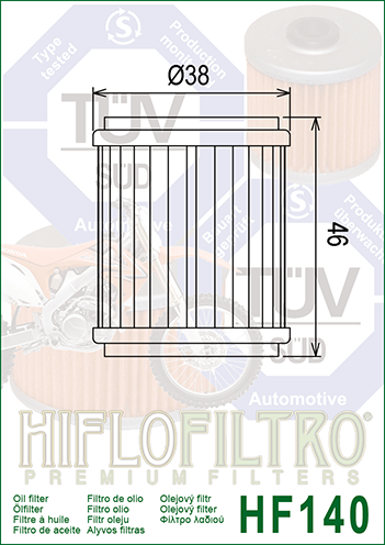 HifloFiltro oil filter HF140_2