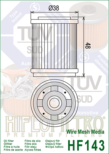 HifloFiltro oil filter HF143_2