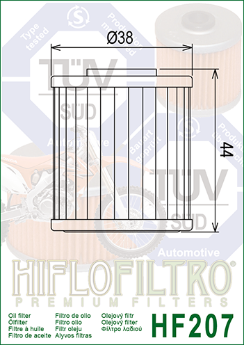 HifloFiltro oil filter HF207_2