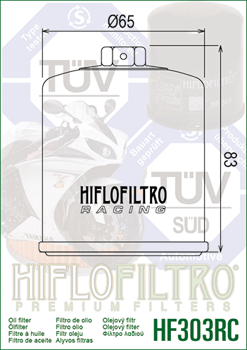 HifloFiltro oil filter HF303RC_2