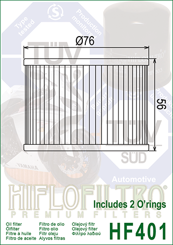 HifloFiltro oil filter HF401_2