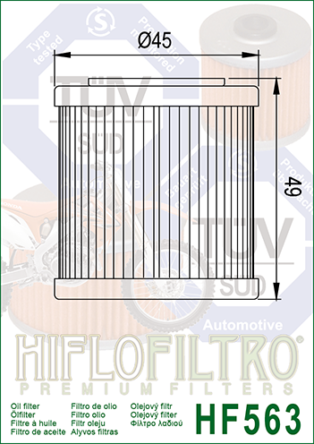 HifloFiltro oil filter HF563_2