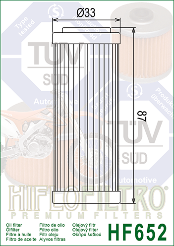 HifloFiltro oil filter HF652_2